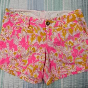 Lilly Pulitzer Pink and Yellow Callahan Shorts